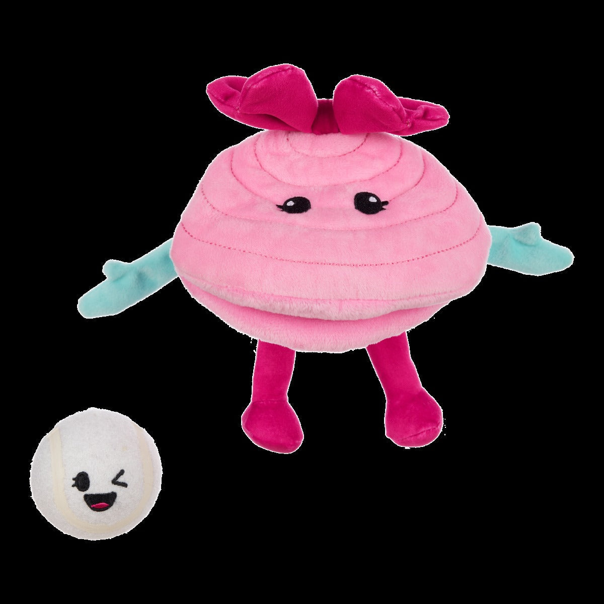 Clamantha Plush Multi-Part + Fetch + Enrichment Dog Toy