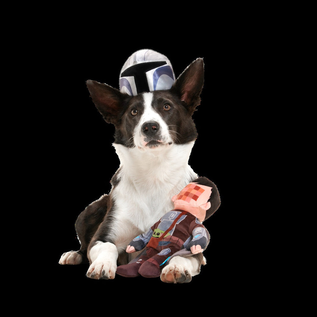 The MandalorianTM Bounty Fetcher Plush Tug + Multi-Part Dog Toy
