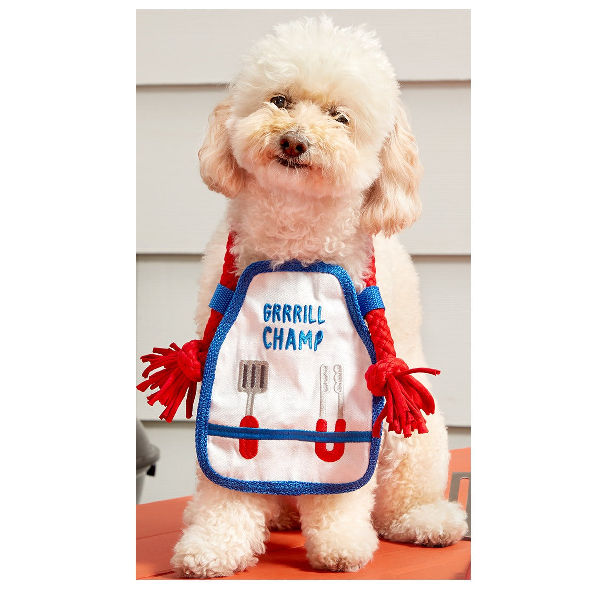 Grrrill Champ Apron Plush Tug + Wearable Dog Toy