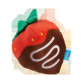 Chocolate Slobber Strawberry Plush Fetch Dog Toy