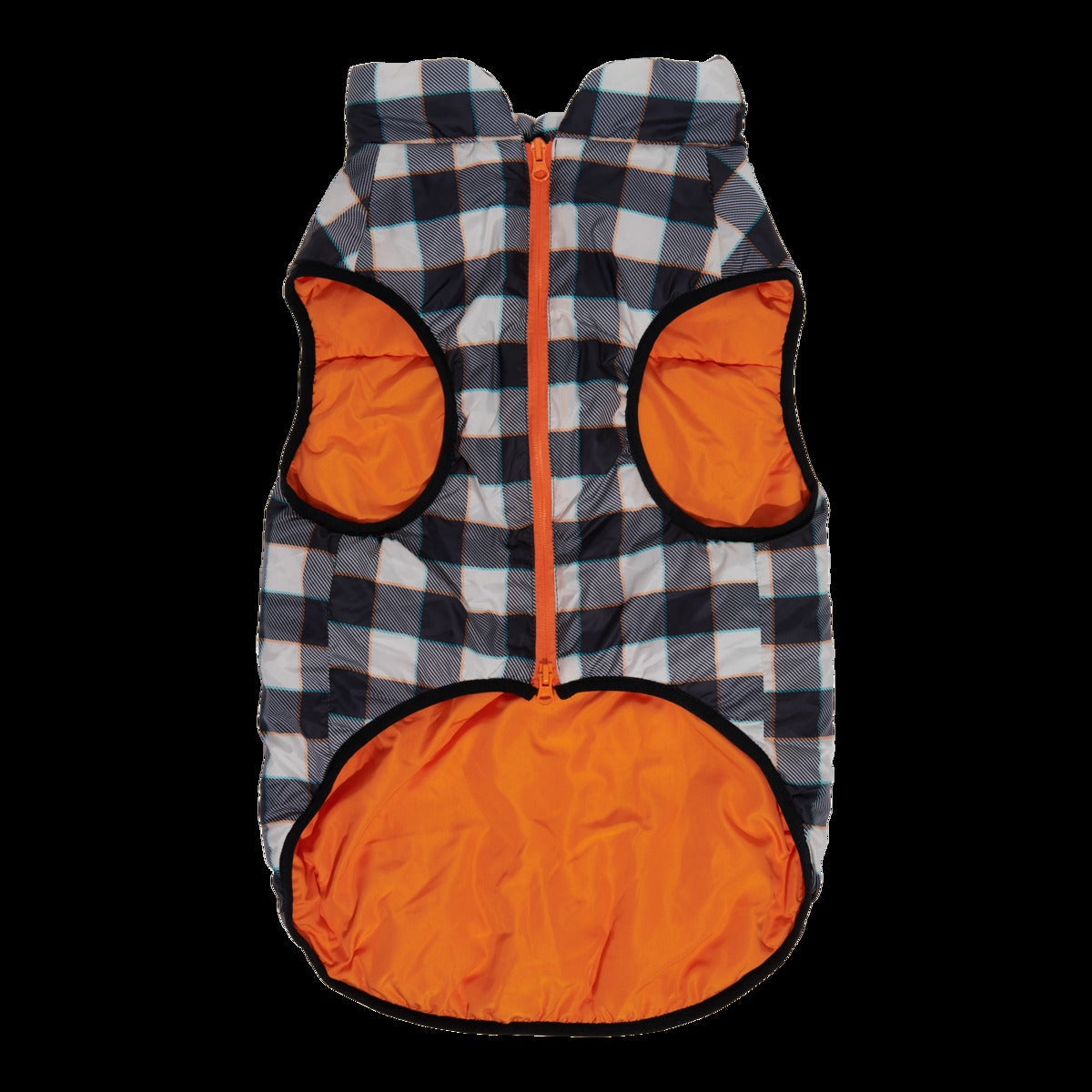 Plaid To The Bone Dog Puffer Vest