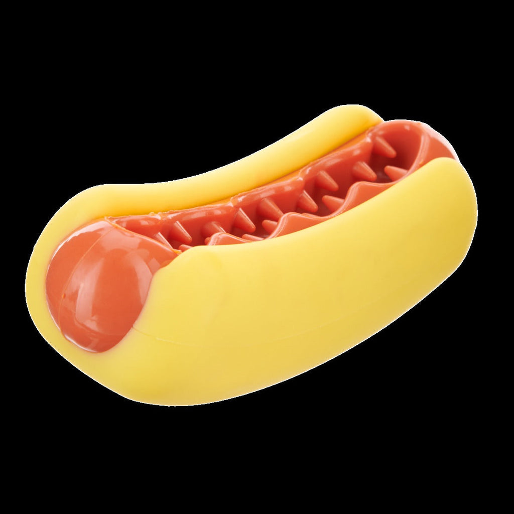 Treat Meat Hotdog Super Chewer Durable Enrichment Dog Toy