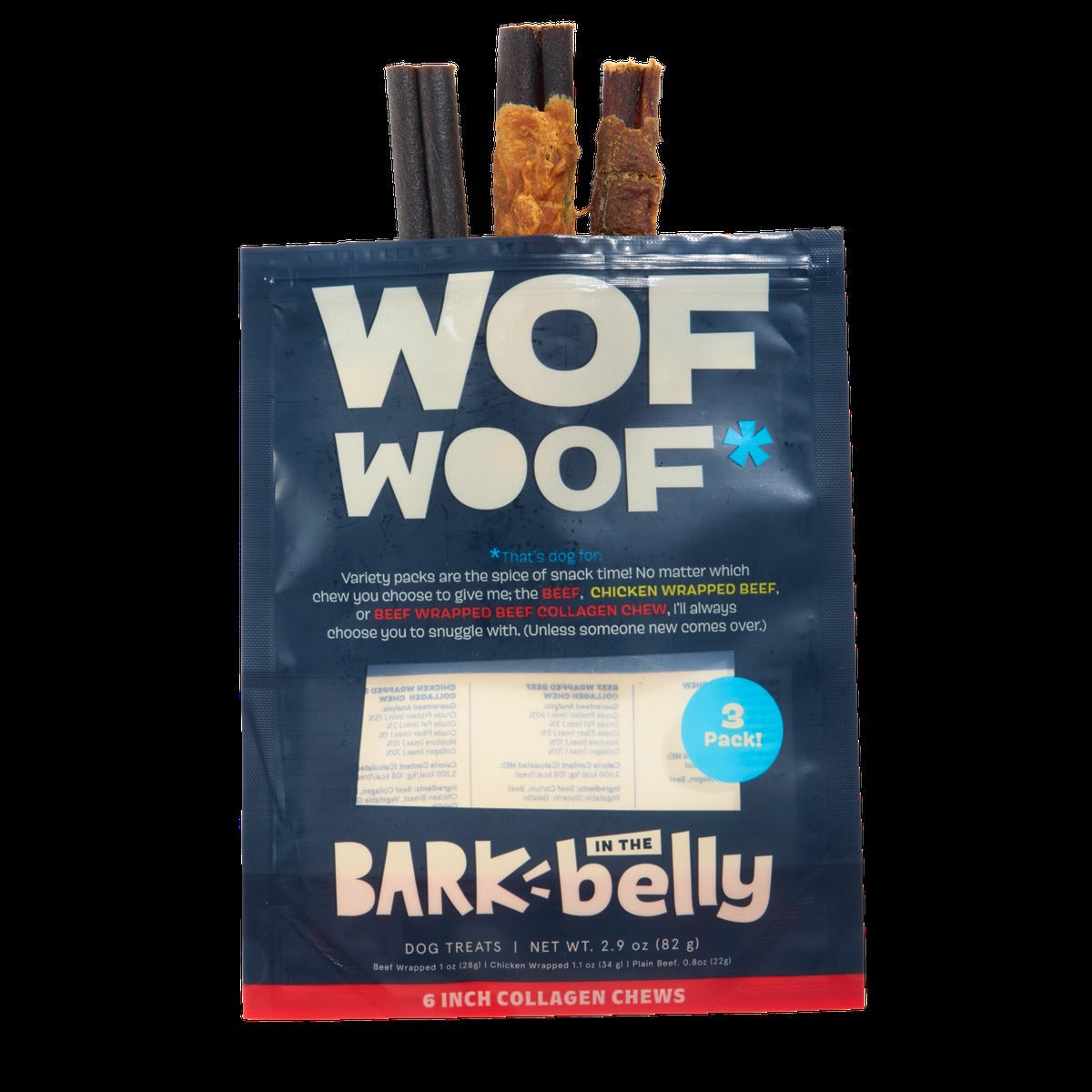 Variety Pack Collagen Dog Chews, 3 Ct