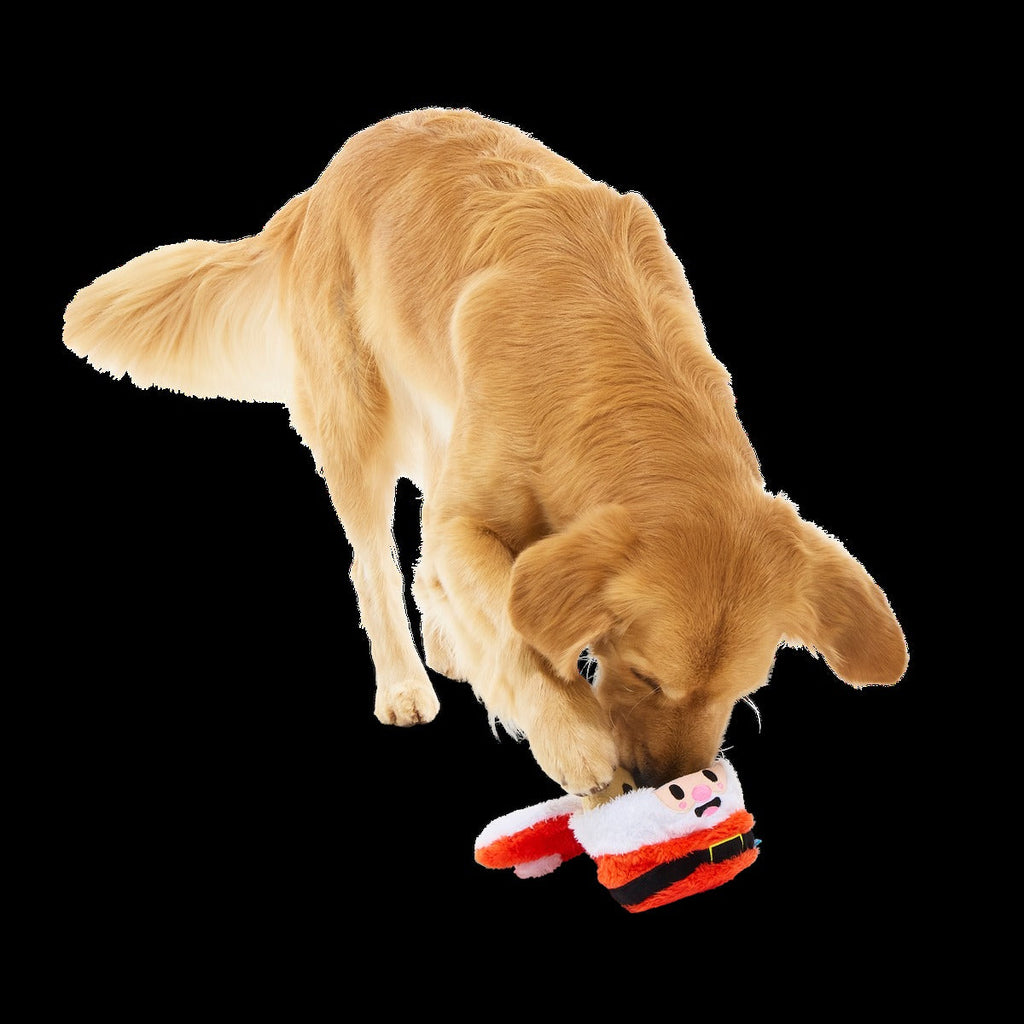 Santa's Jolly Cookie Jar Plush Multi-Part Dog Toy