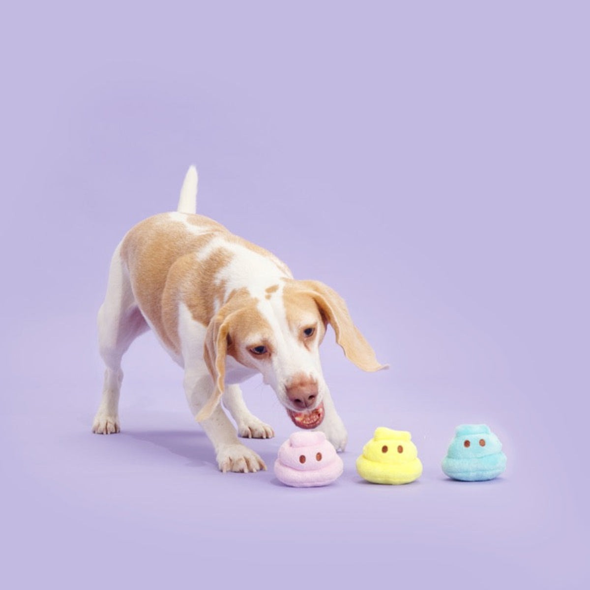 Marshmallow Poops Plush Multi-Part Dog Toy