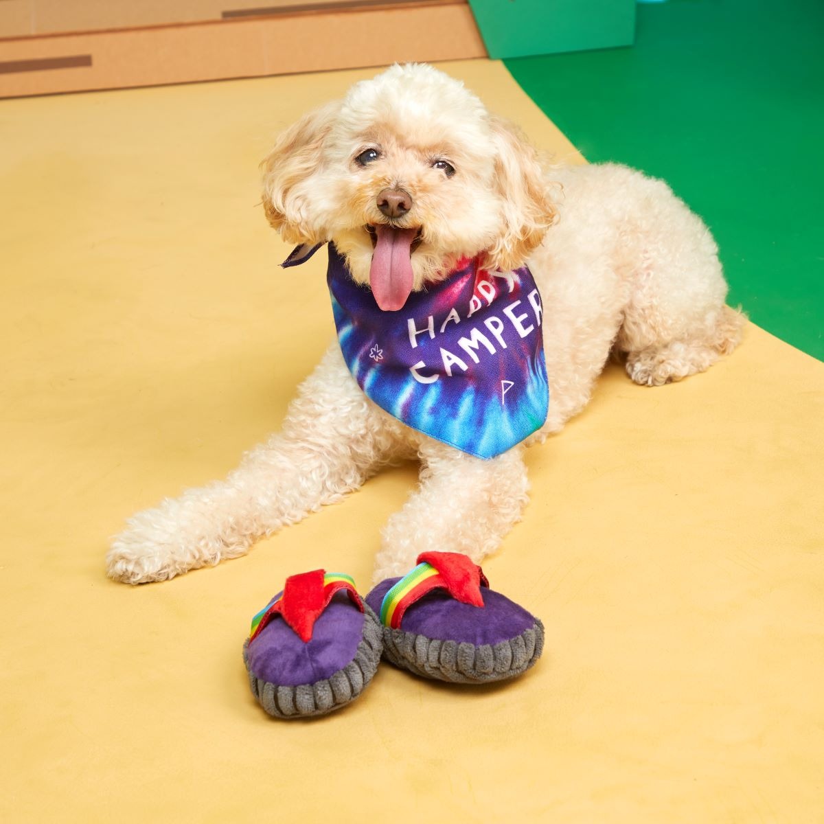 Bandana-Rama Yip Flops Plush Multi-Part Dog Toy and Dog Bandana