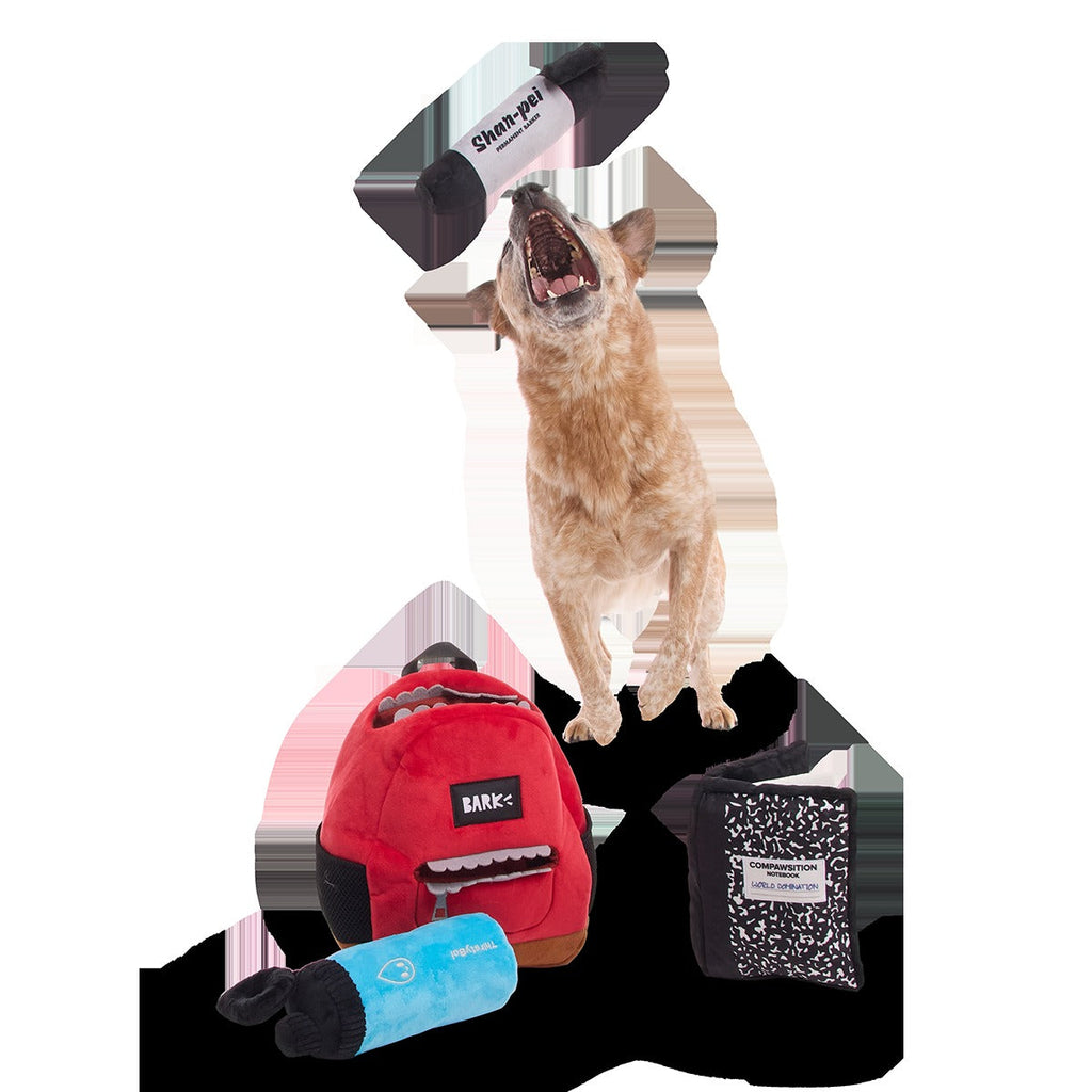 Teacher's Pet Backpack Plush Extra-Large + Multi-Part + Enrichment Dog Toy