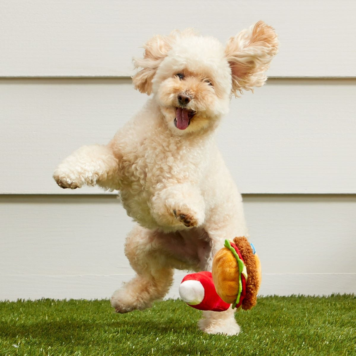 Cookout Burger and Ketchup Plush Multi-Part Dog Toy
