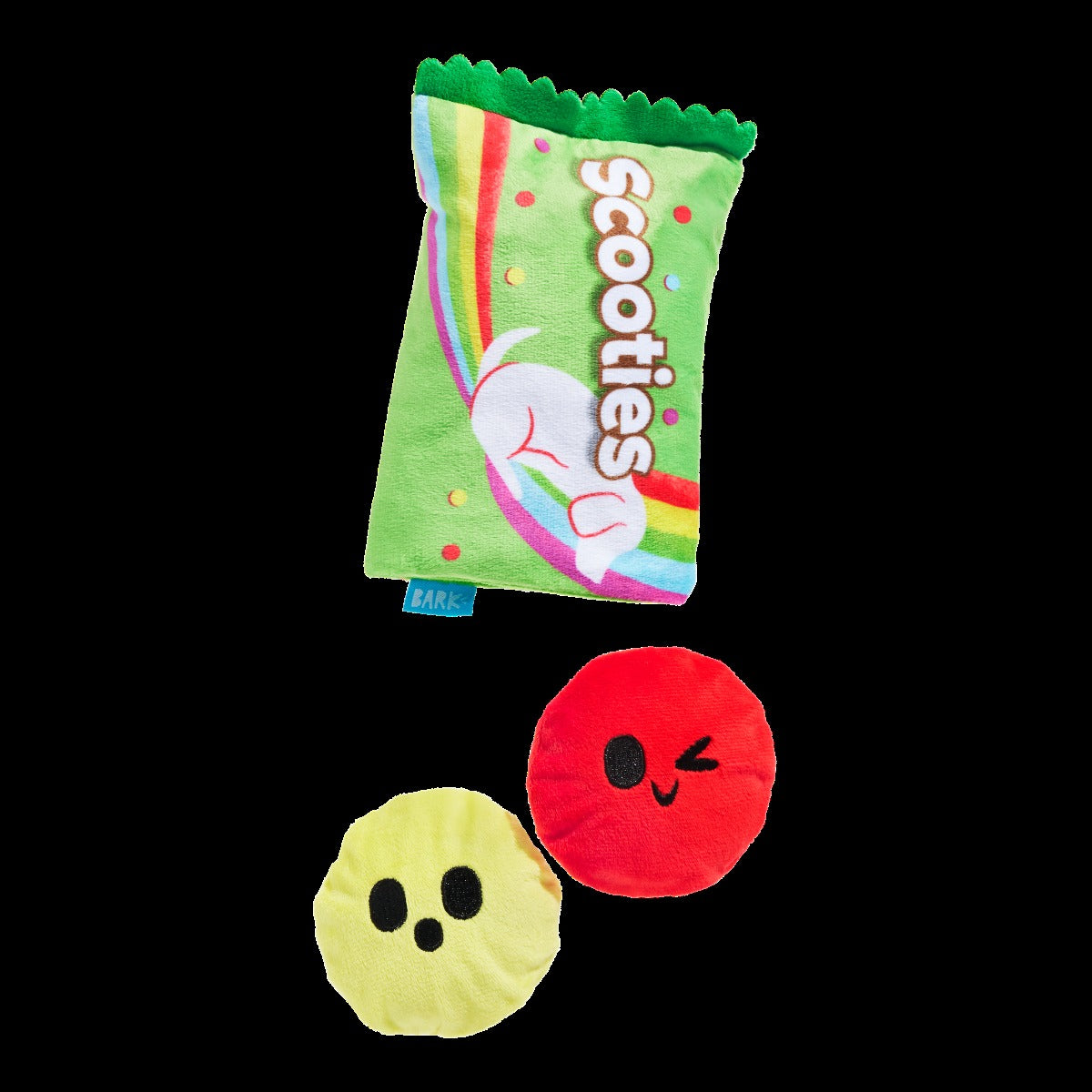 Scooties Candy Plush Multi-Part + Enrichment Dog Toy