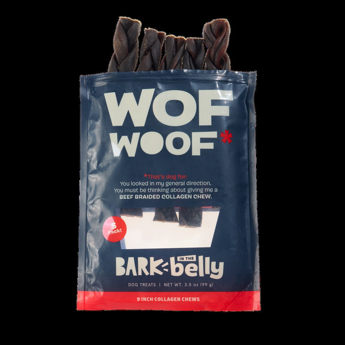 Beef Braided Collagen Dog Chews, 5 Ct