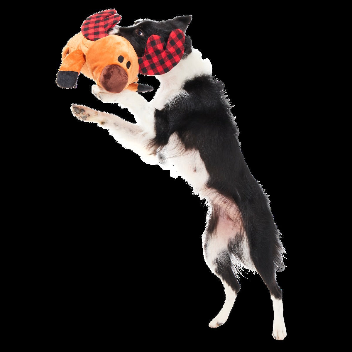 Buffalo Plaid Blitzen Plush Extra-Large + Tug Dog Toy