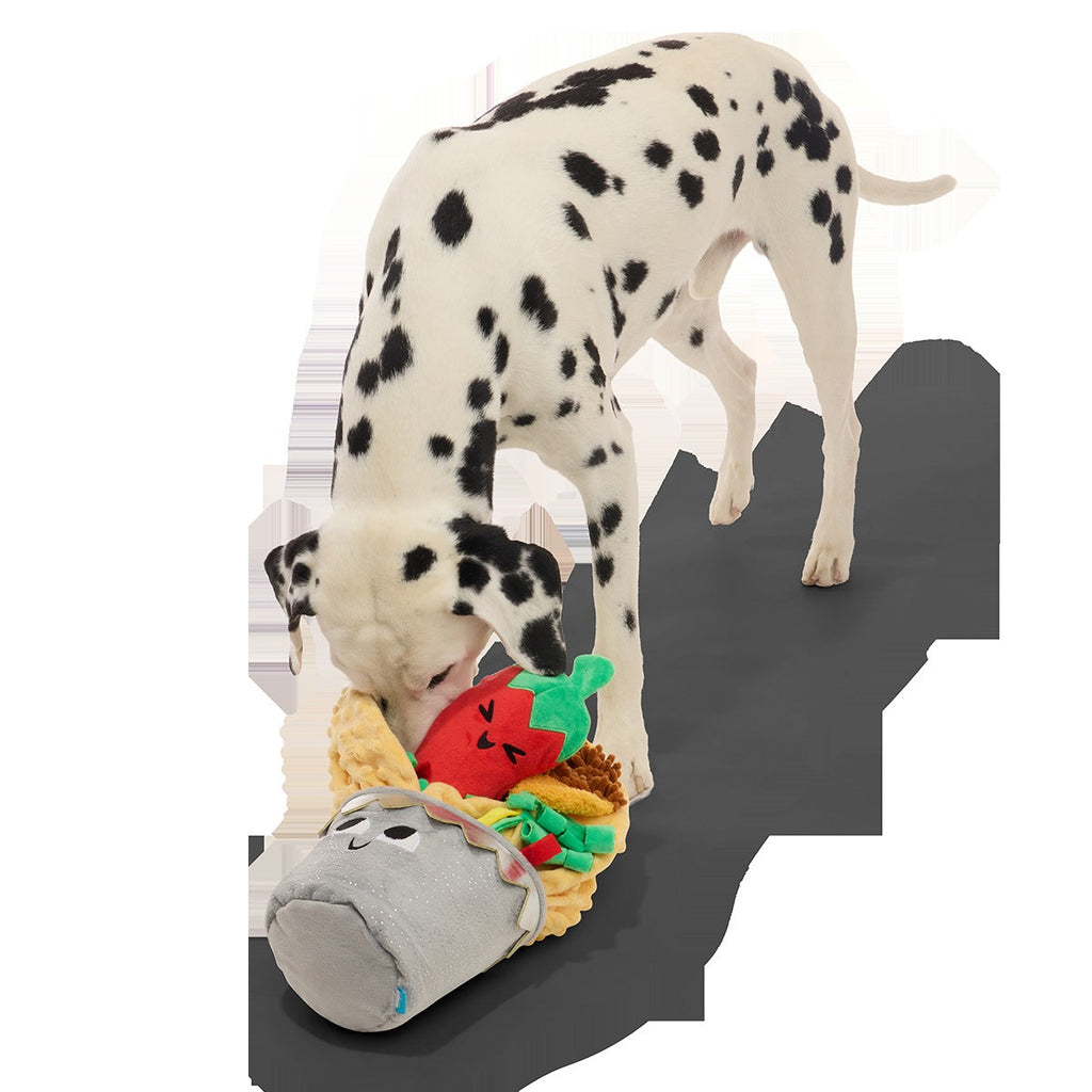 Extra-Snuffed Burrito Plush Extra-Large + Multi-Part + Enrichment Dog Toy