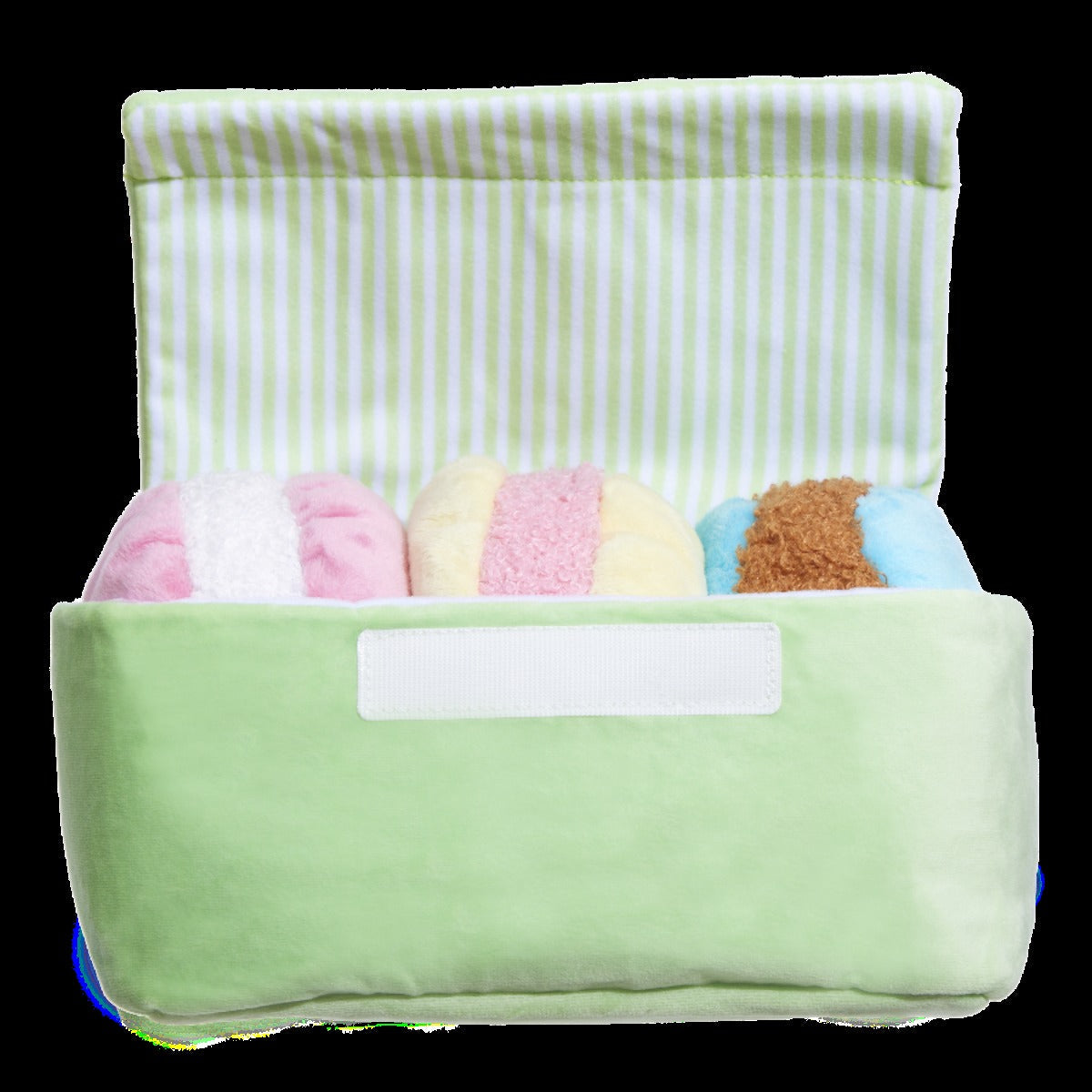 Wee Wee Macaroon Plush Multi-Part + Enrichment Dog Toy