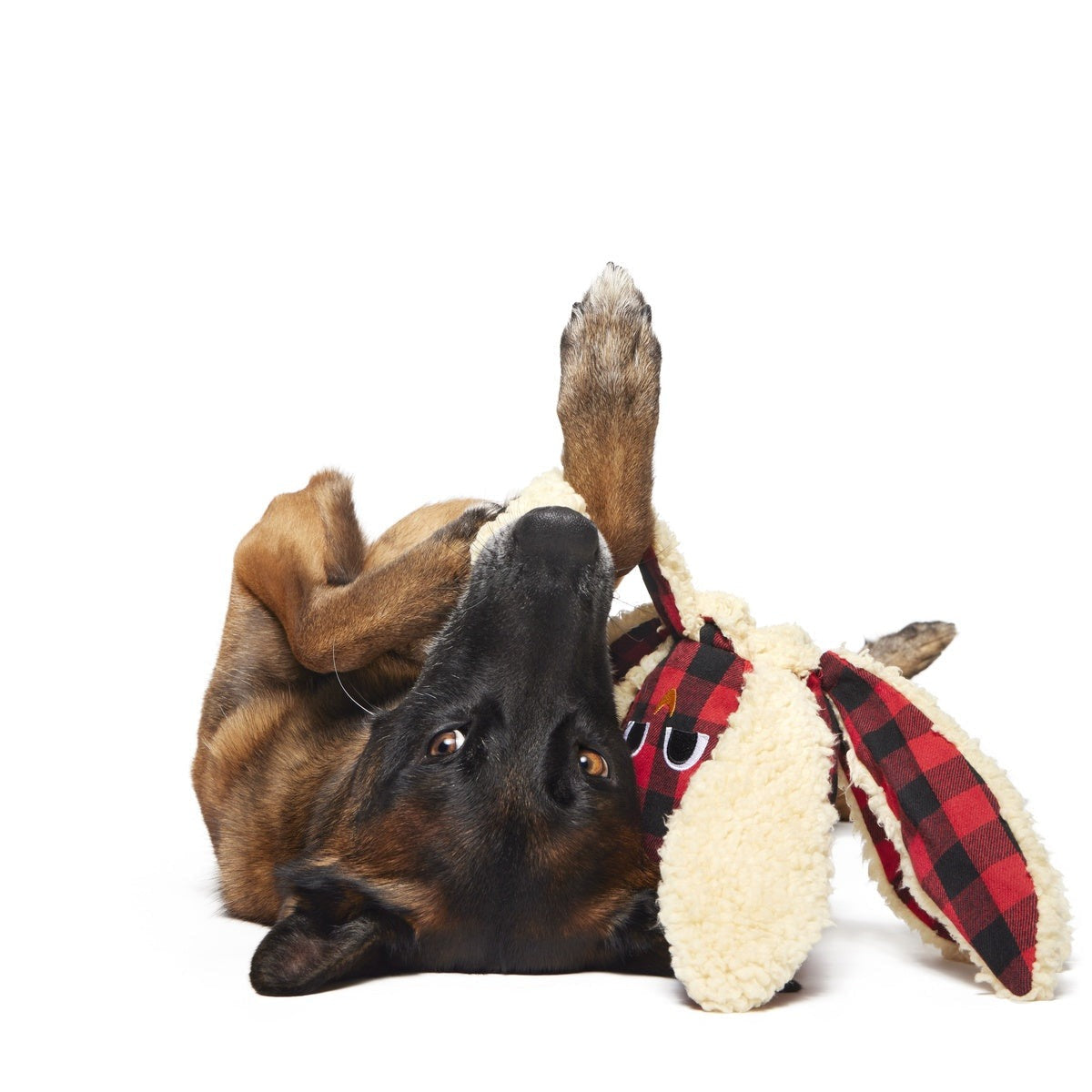 Plaid Ollie the Octopus Whip-n-Flip Plush Tug Dog Toy