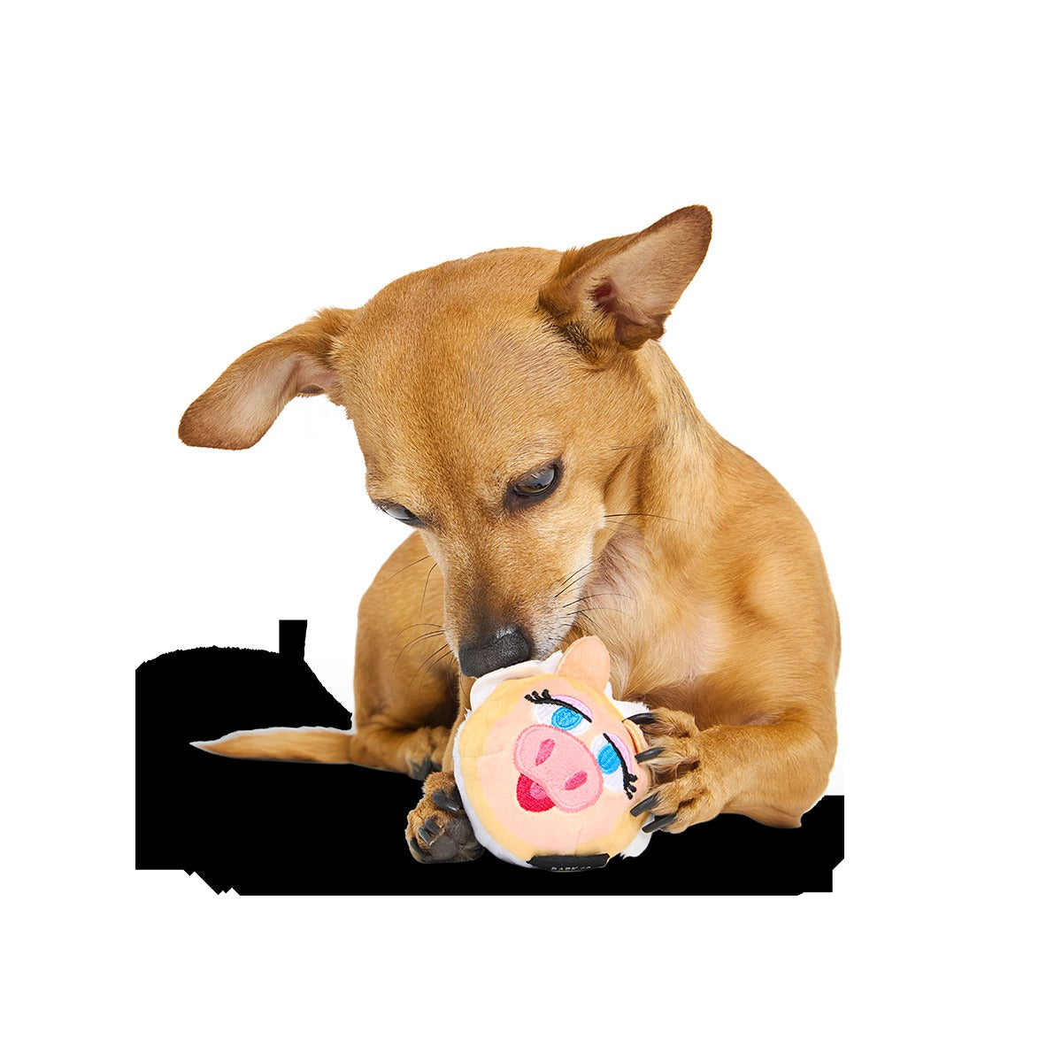Miss Piggy as “Bouncing Emily Catch-it” Super Chewer Durable 2-in-1 + Fetch Dog Toy