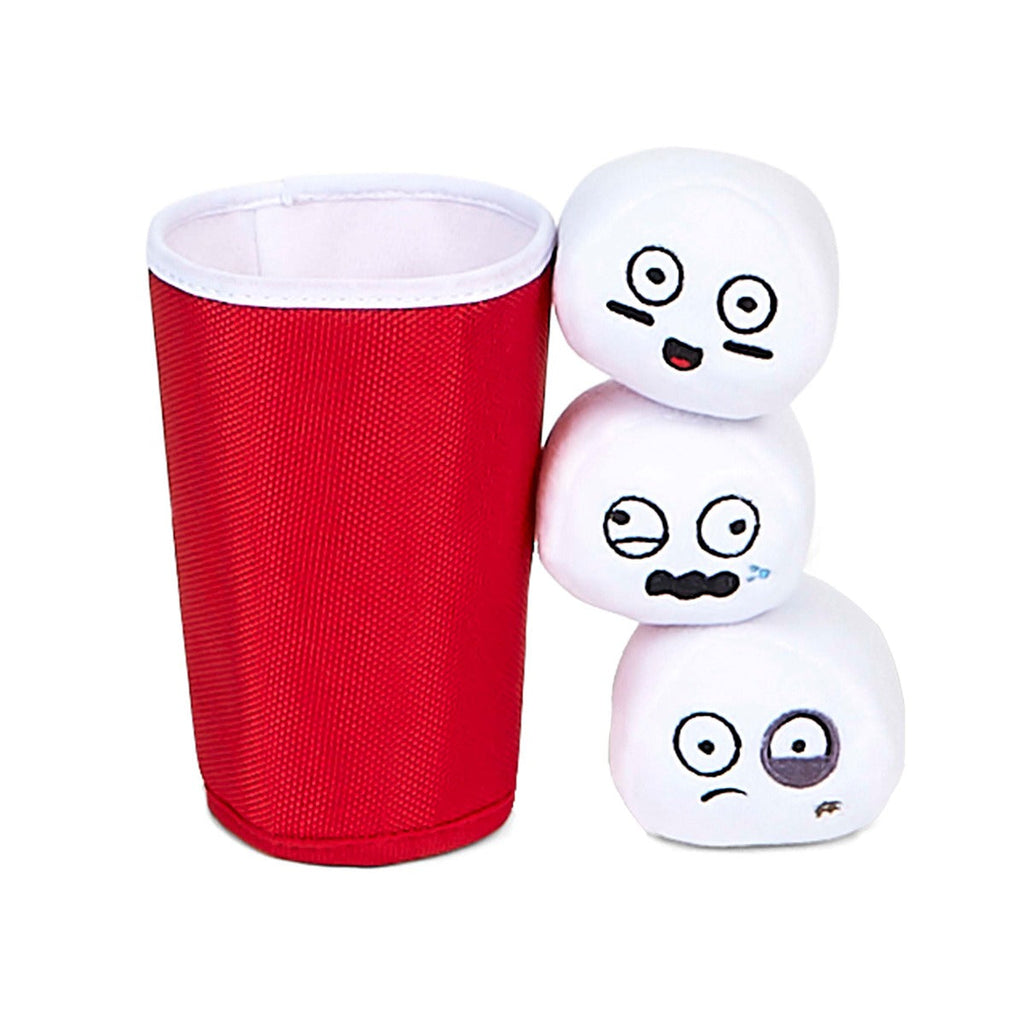Bark Pong Cup Plush Multi-Part + Fetch Dog Toy