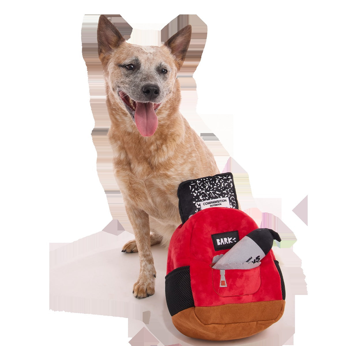 Teacher's Pet Backpack Plush Extra-Large + Multi-Part + Enrichment Dog Toy