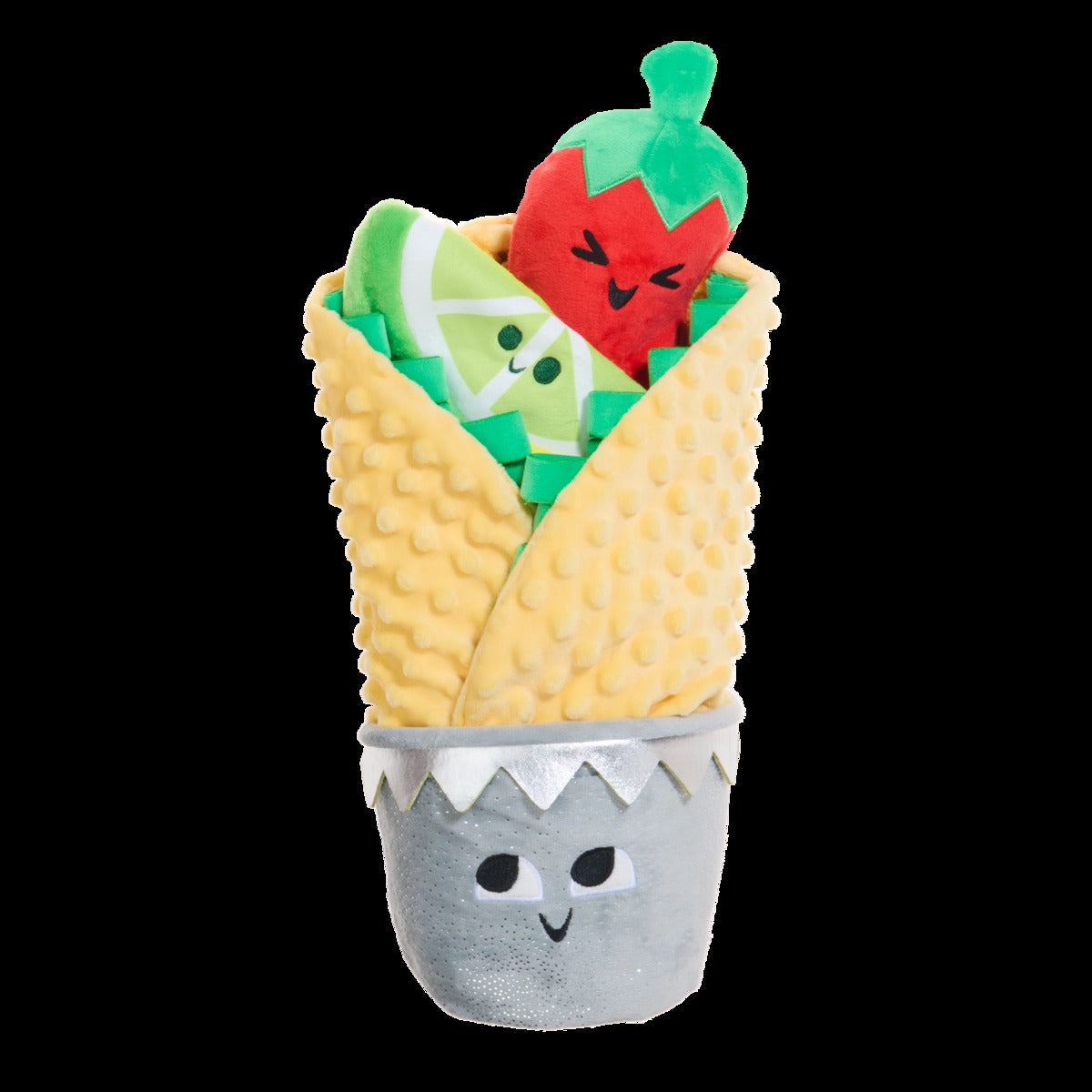 Extra-Snuffed Burrito Plush Extra-Large + Multi-Part + Enrichment Dog Toy