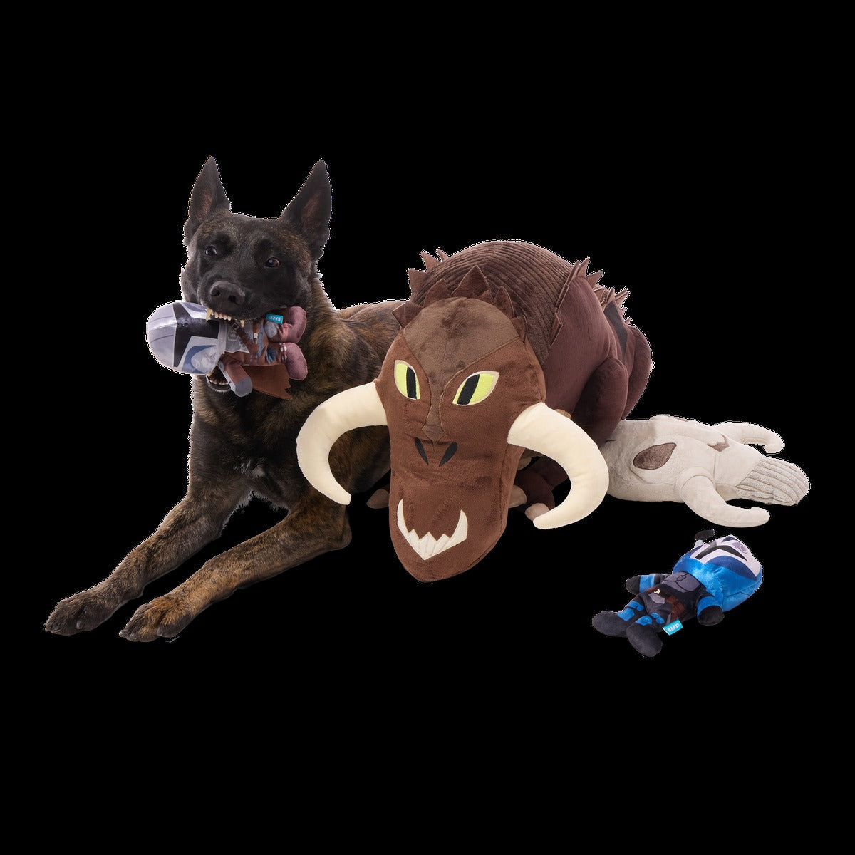 MythosaurTM Plush XXXL Multi-Part + Enrichment Dog Toy