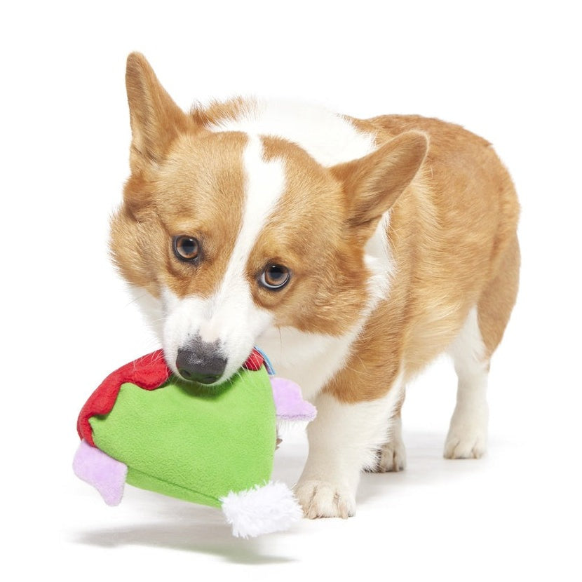 Santa's Little Yelper Plush Wearable Dog Toy