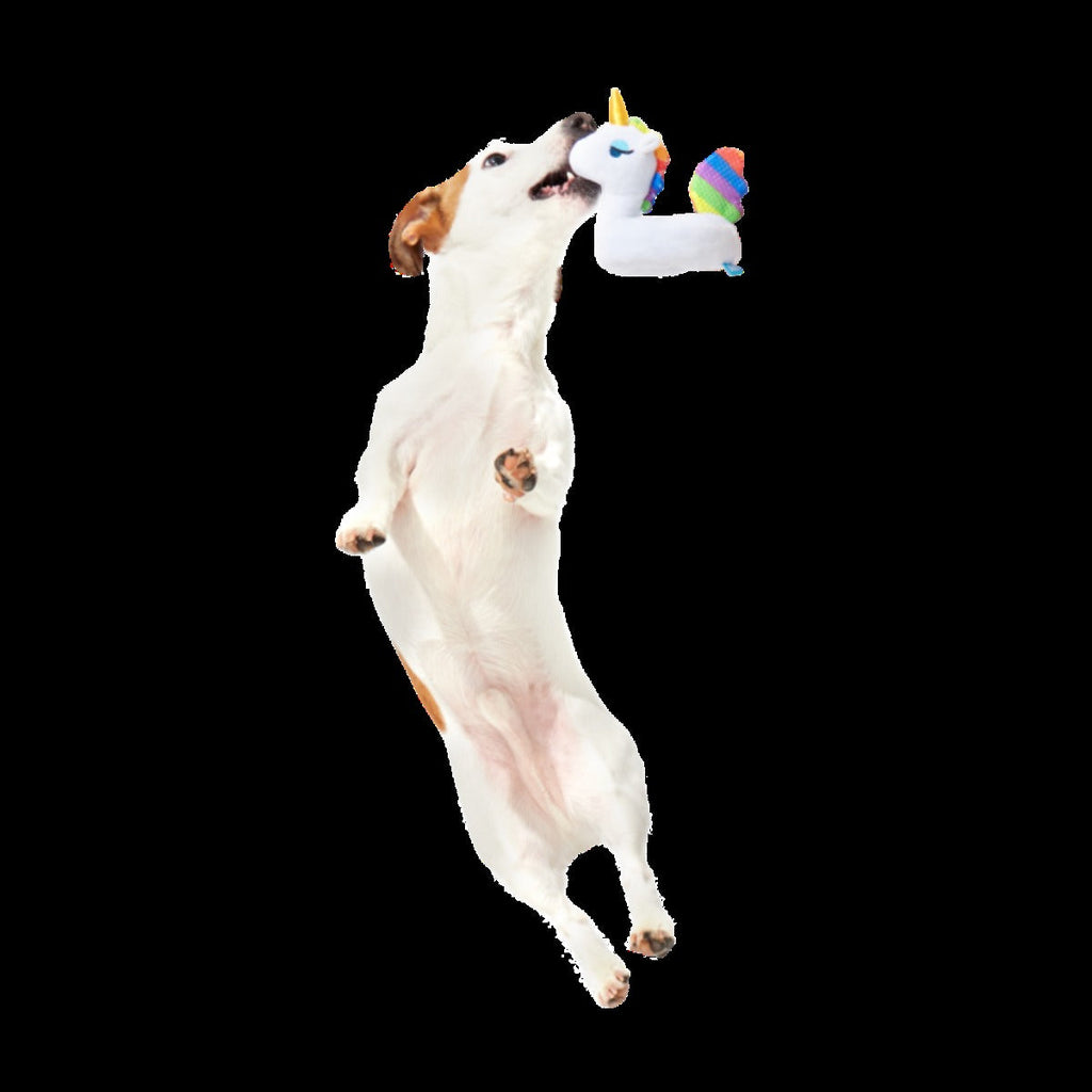 Tina the Tubular Unicorn Plush Tug Dog Toy