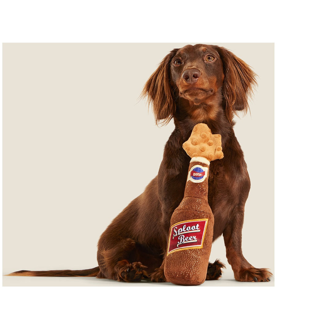 Old Fashioned Sploot Beer Plush Tug Dog Toy