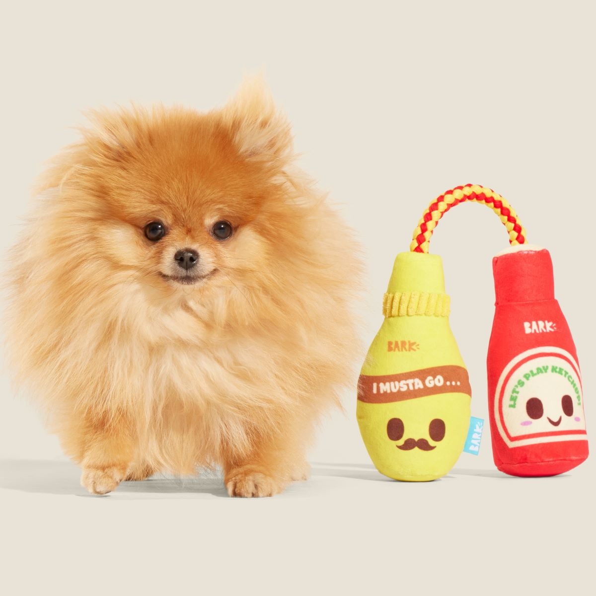 Cat & Mutt Condimutts Plush Tug Dog Toy