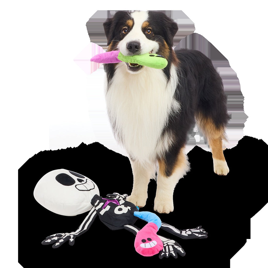 Skeleton Gnawtopsy Plush XXL Multi-Part + Tug + Enrichment Dog Toy