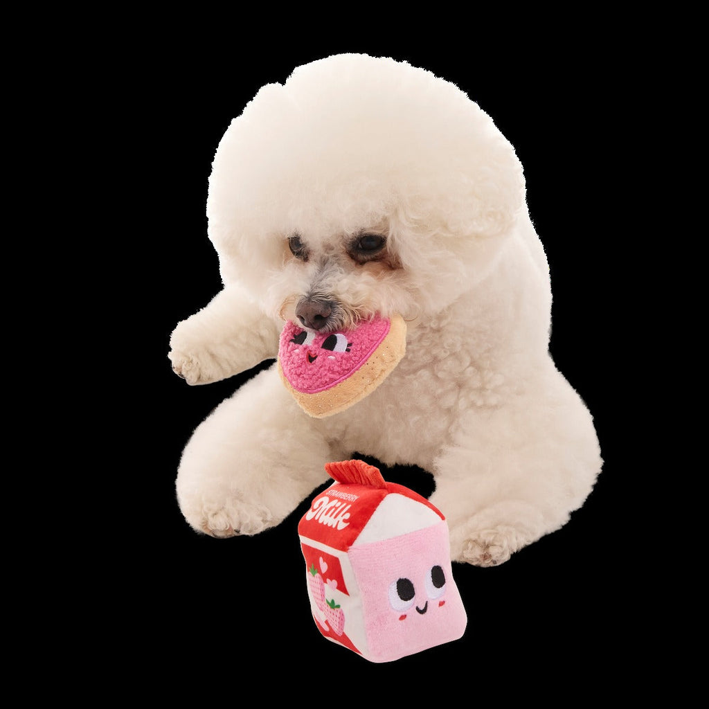 Squeak Heart Snack Plush Multi-Part Dog Toy