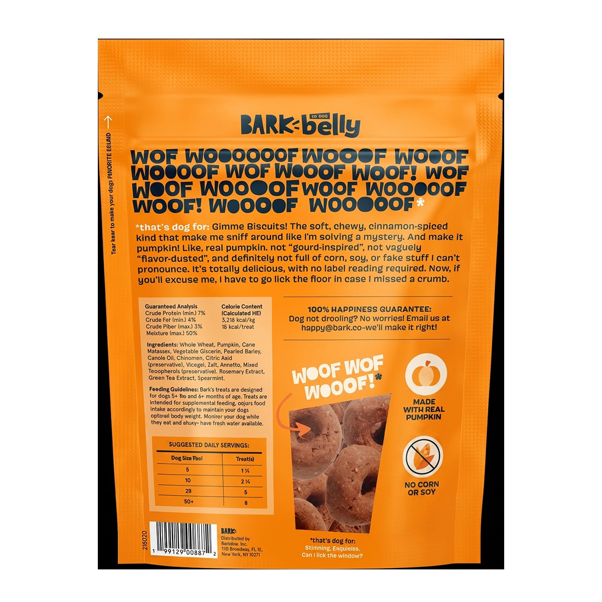 Soft-Baked Biscuits Pumpkin Cinnamon Recipe Dog Treats, 2-Pack