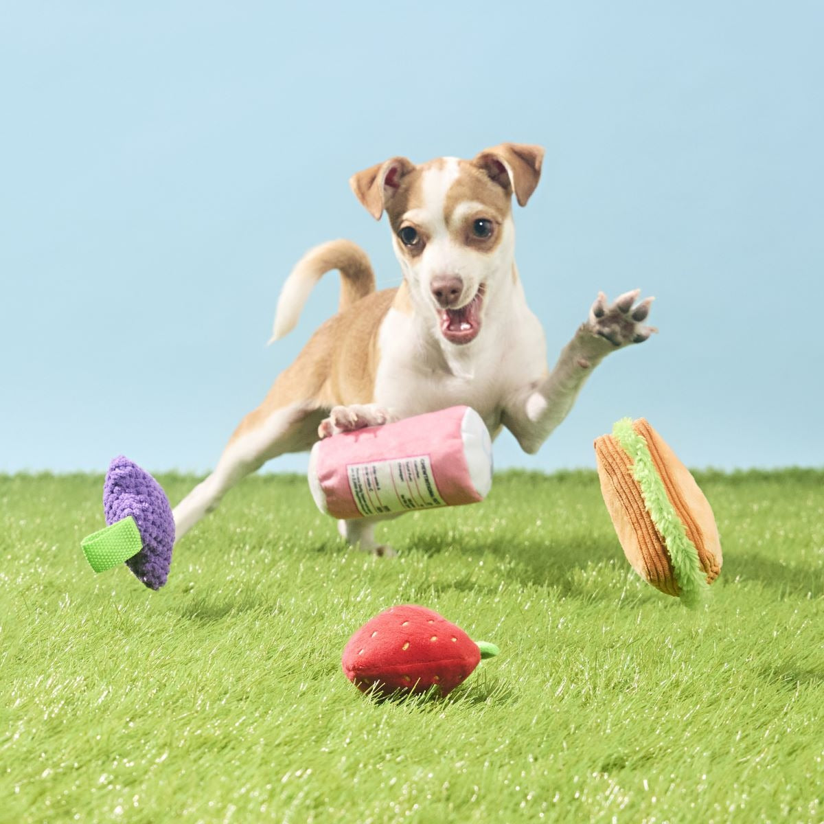 Licknic Pack Plush Multi-Part + Tug Dog Toy