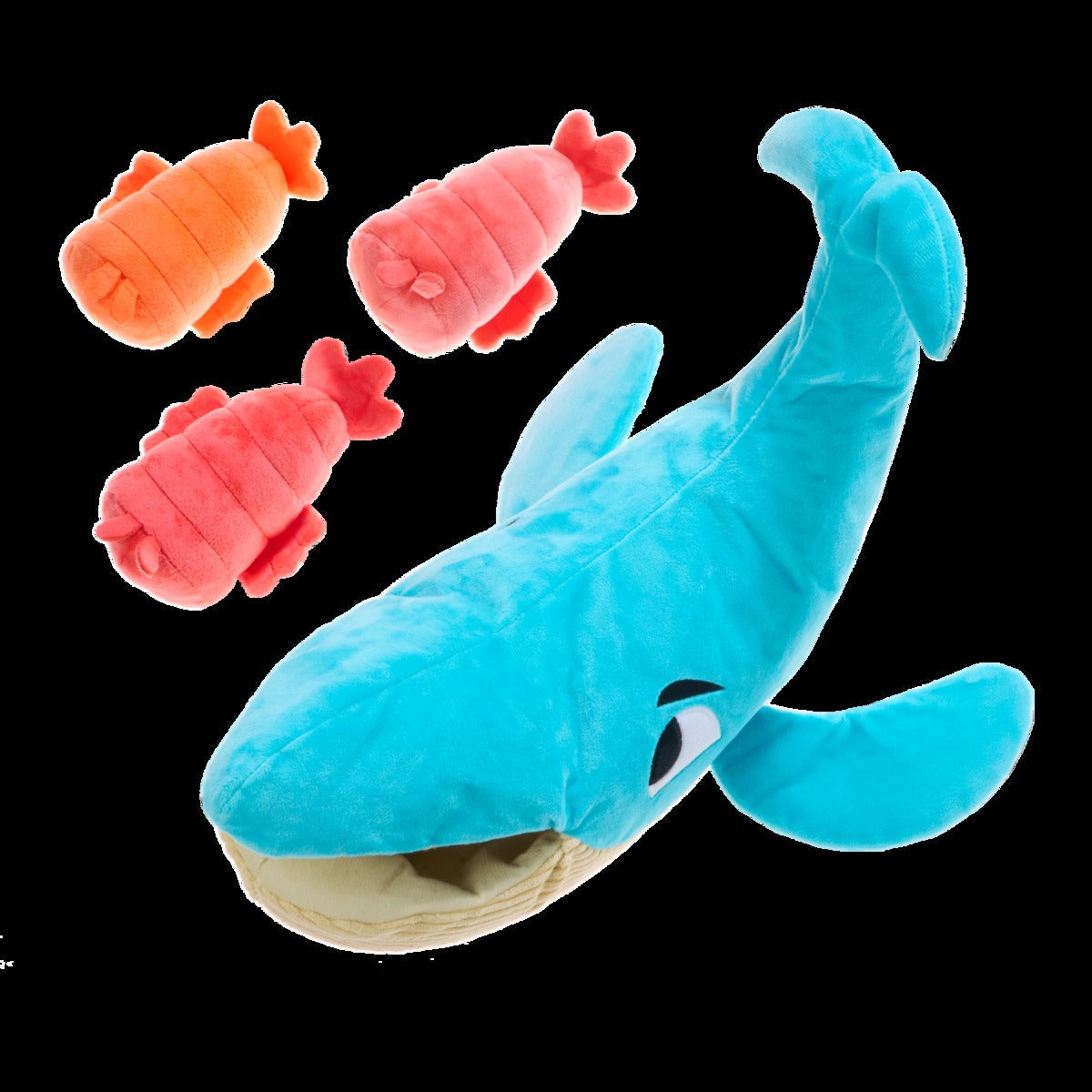 Hungry Hungry Humpback Plush Extra-Large + Multi-Part + Enrichment Dog Toy