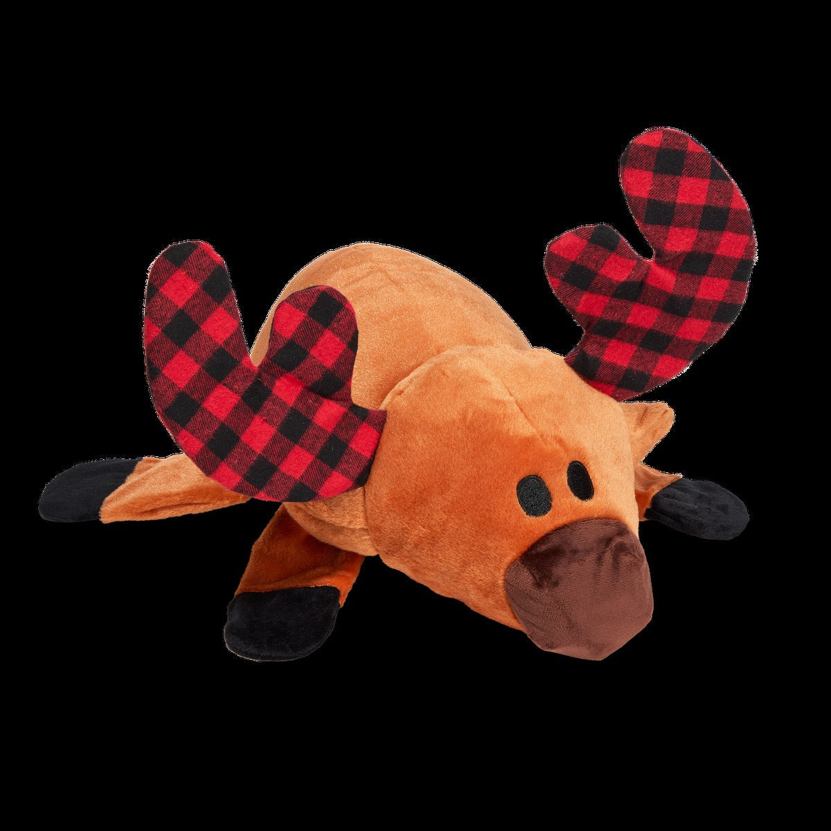Buffalo Plaid Blitzen Plush Extra-Large + Tug Dog Toy