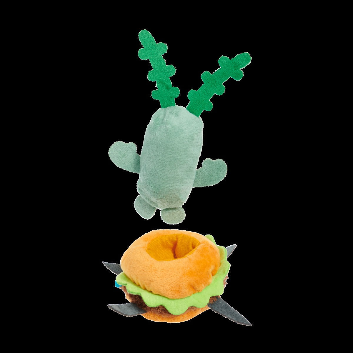 Patty Stealing Plankton Plush Multi-Part + Enrichment Dog Toy
