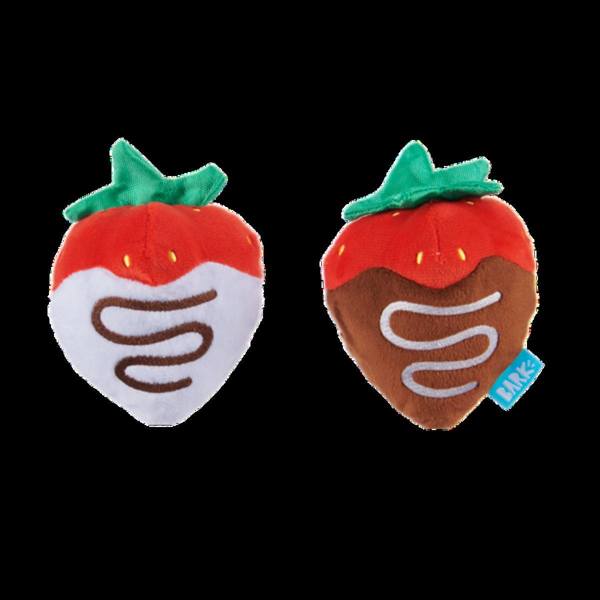 Chocolick Strawberries Plush Multi-Part Dog Toy
