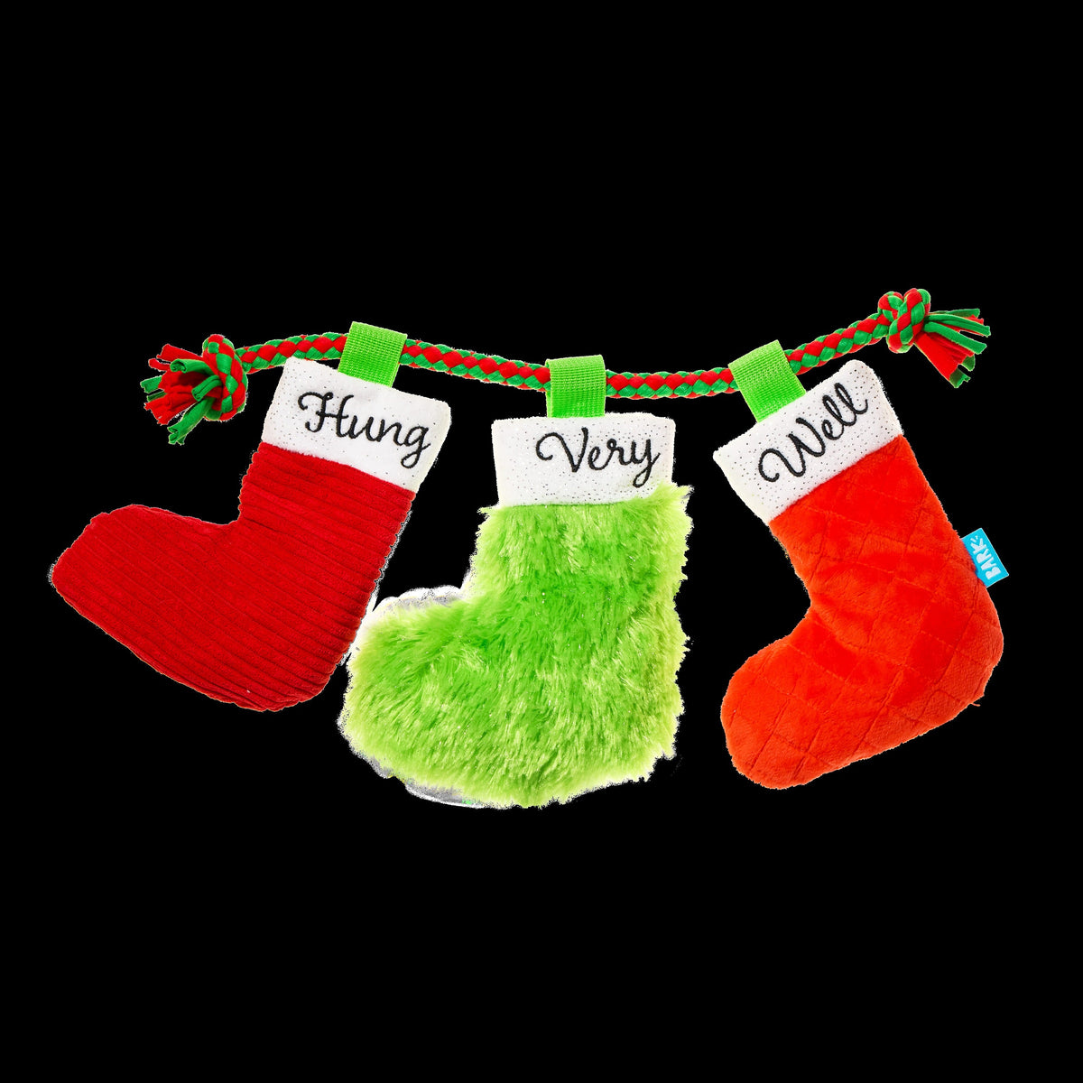 Well Hung Stockings Plush Tug Dog Toy
