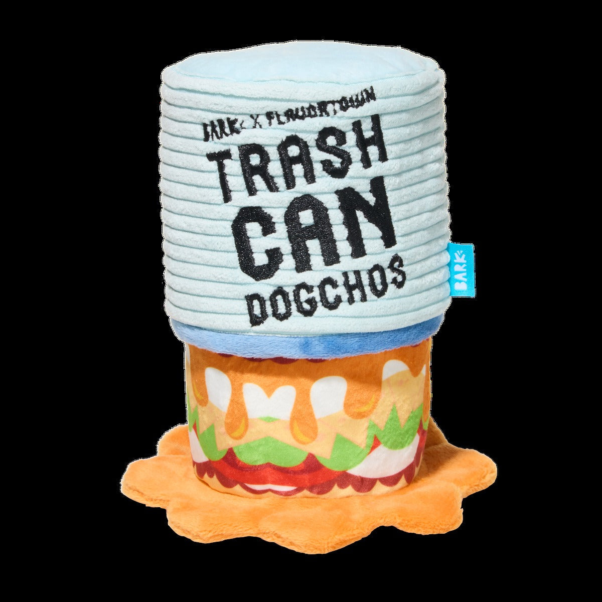 Trash Can Dogchos Plush Multi-Part + Enrichment Dog Toy