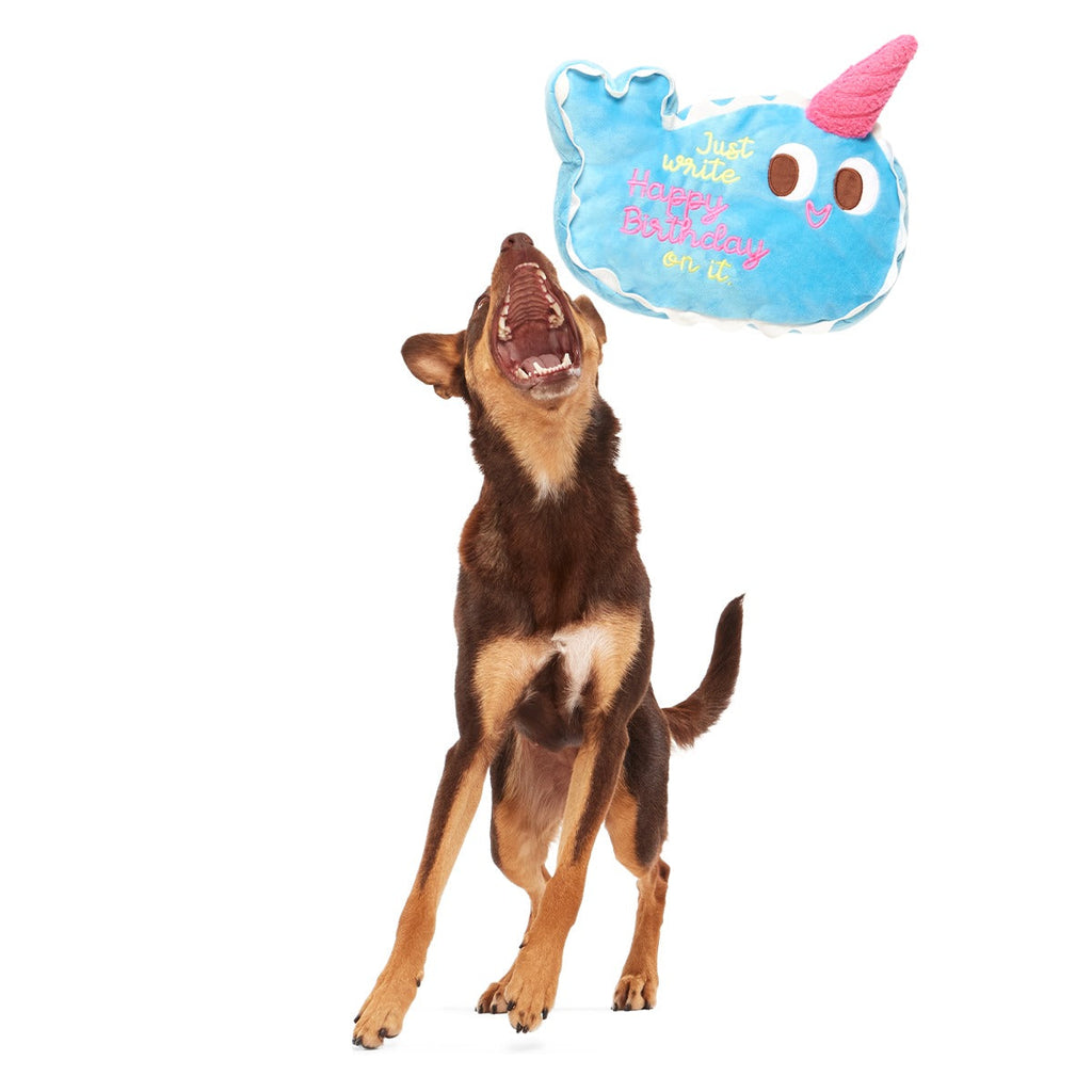 Pudgy the Narwhal Cake Plush Extra-Large Dog Toy