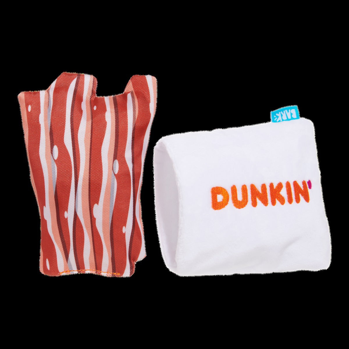 Dunkin'® Snackin' Bacon Plush Multi-Part + Enrichment Dog Toy