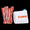 Dunkin'® Snackin' Bacon Plush Multi-Part + Enrichment Dog Toy
