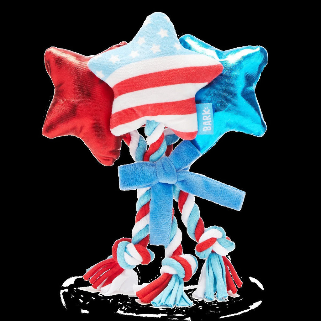 Star Spangles Plush Multi-Part + Tug Dog Toy