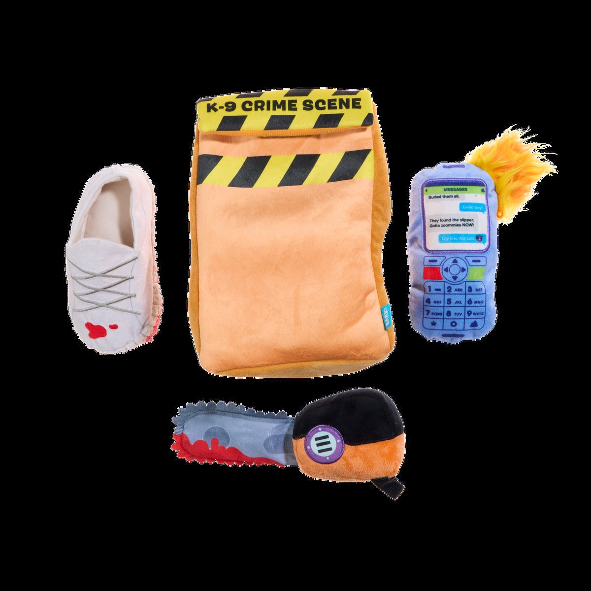 Buried Evidence Plush Multi-Part + Enrichment Dog Toy