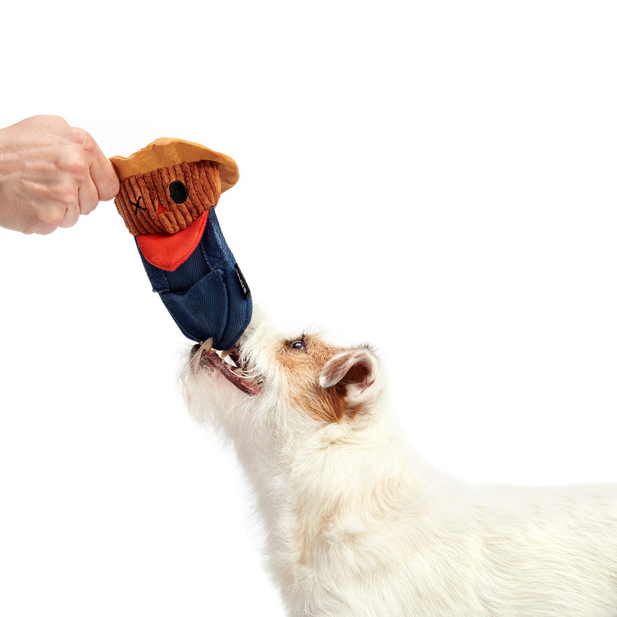 Shreddy Eddy the Scarecrow Super Chewer Durable 2-in-1 + Tug Dog Toy