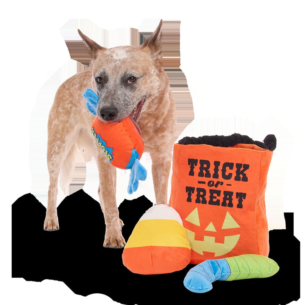Candy Haul-O-Ween Plush Multi-Part + Tug + Enrichment Dog Toy