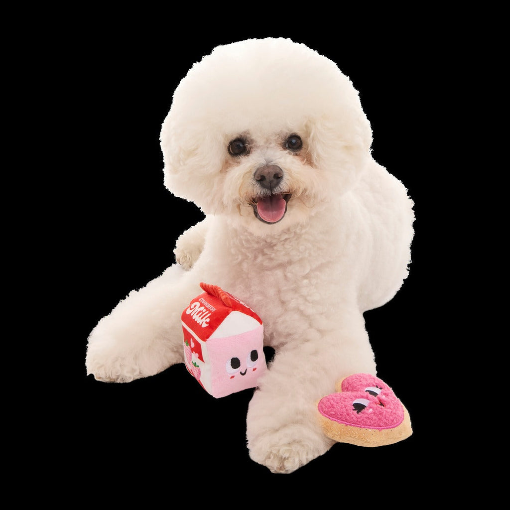 Squeak Heart Snack Plush Multi-Part Dog Toy