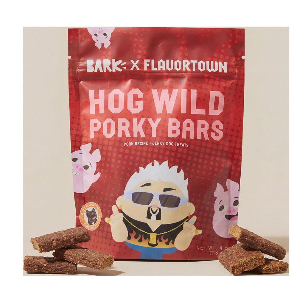 Hog Wild Porky Bars Jerky Dog Treats, 4 oz