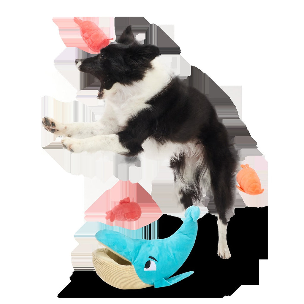 Hungry Hungry Humpback Plush Extra-Large + Multi-Part + Enrichment Dog Toy