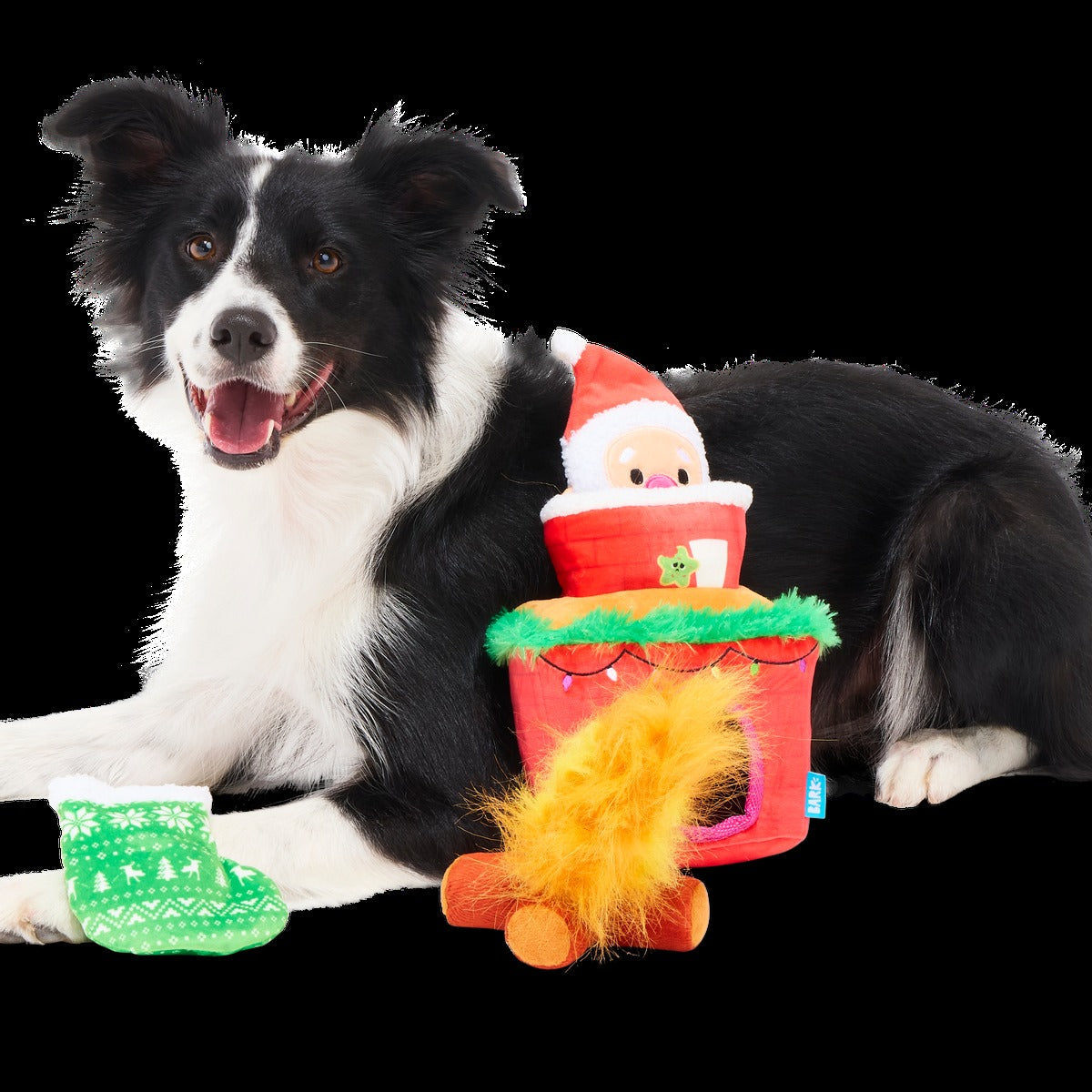Mutts Be Santa Plush Extra-Large + Enrichment + Multi-Part Dog Toy