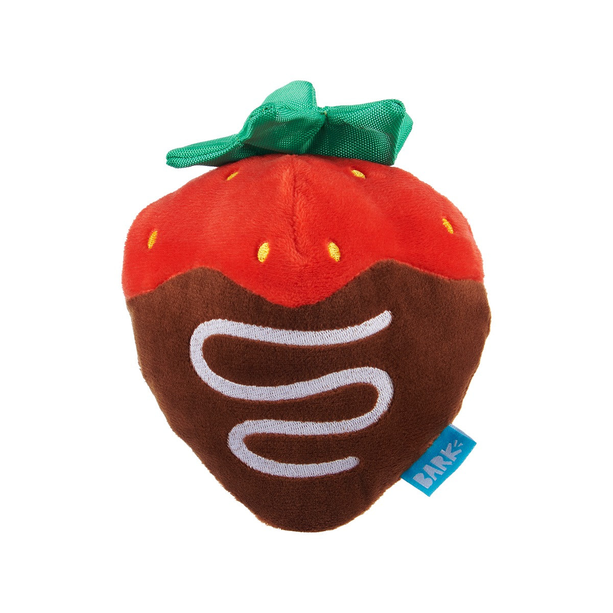 Chocolate Slobber Strawberry Plush Fetch Dog Toy