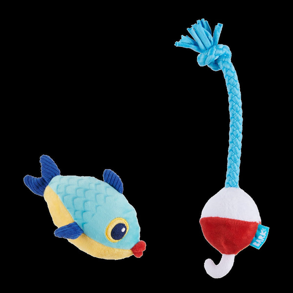 Hook Line and Squeaker Plush Multi-Part + Tug Dog Toy